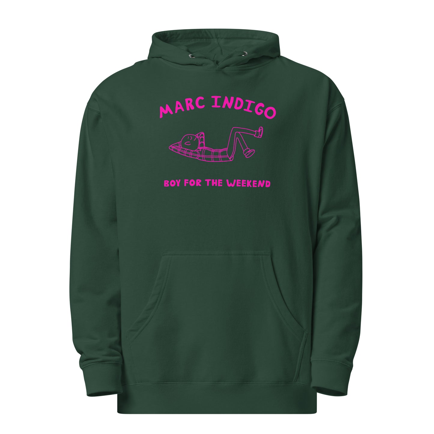 Boy For The Weekend Hoodie (Pink Text)