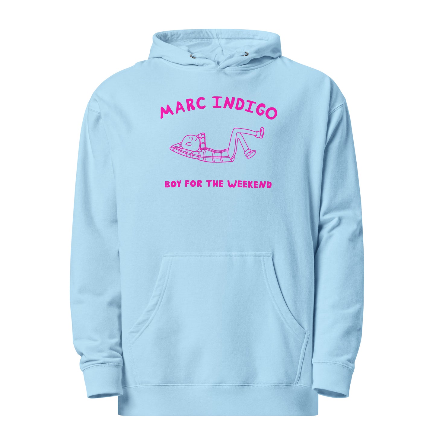 Boy For The Weekend Hoodie (Pink Text)