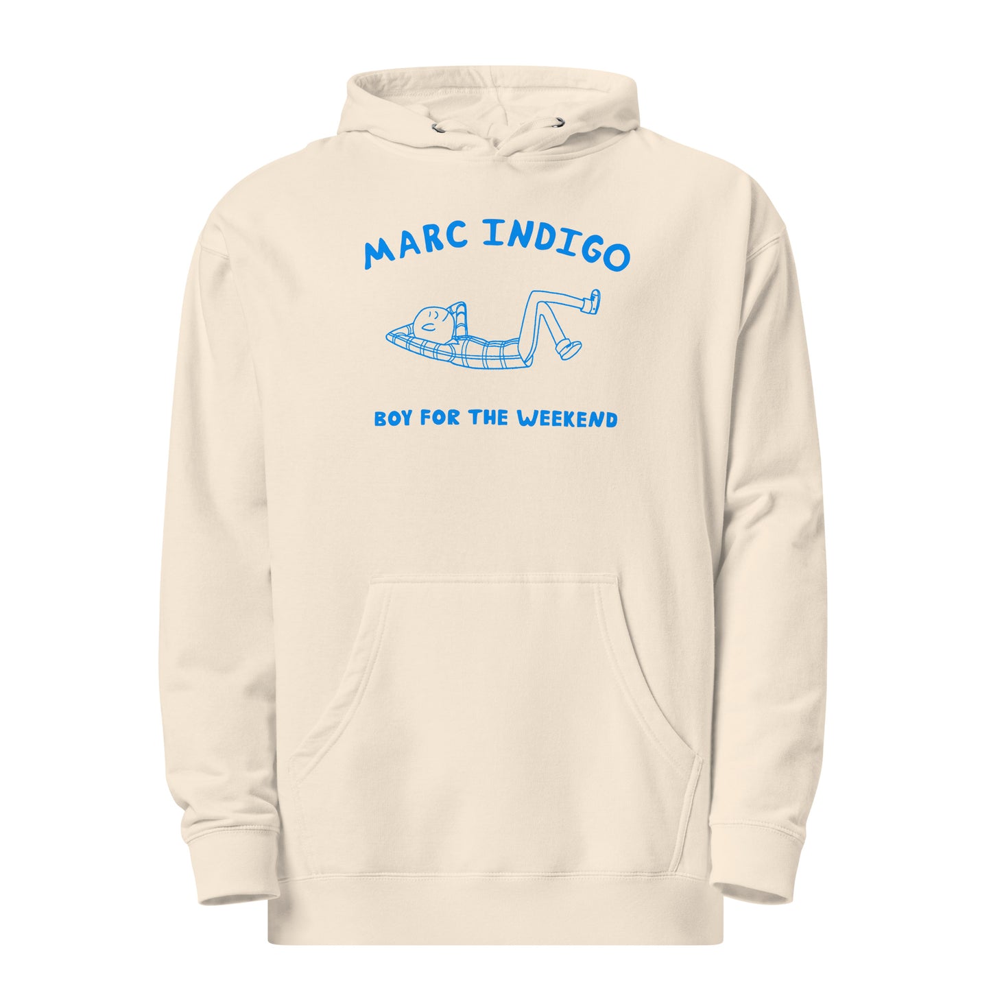 Boy For The Weekend Hoodie (Blue Text)