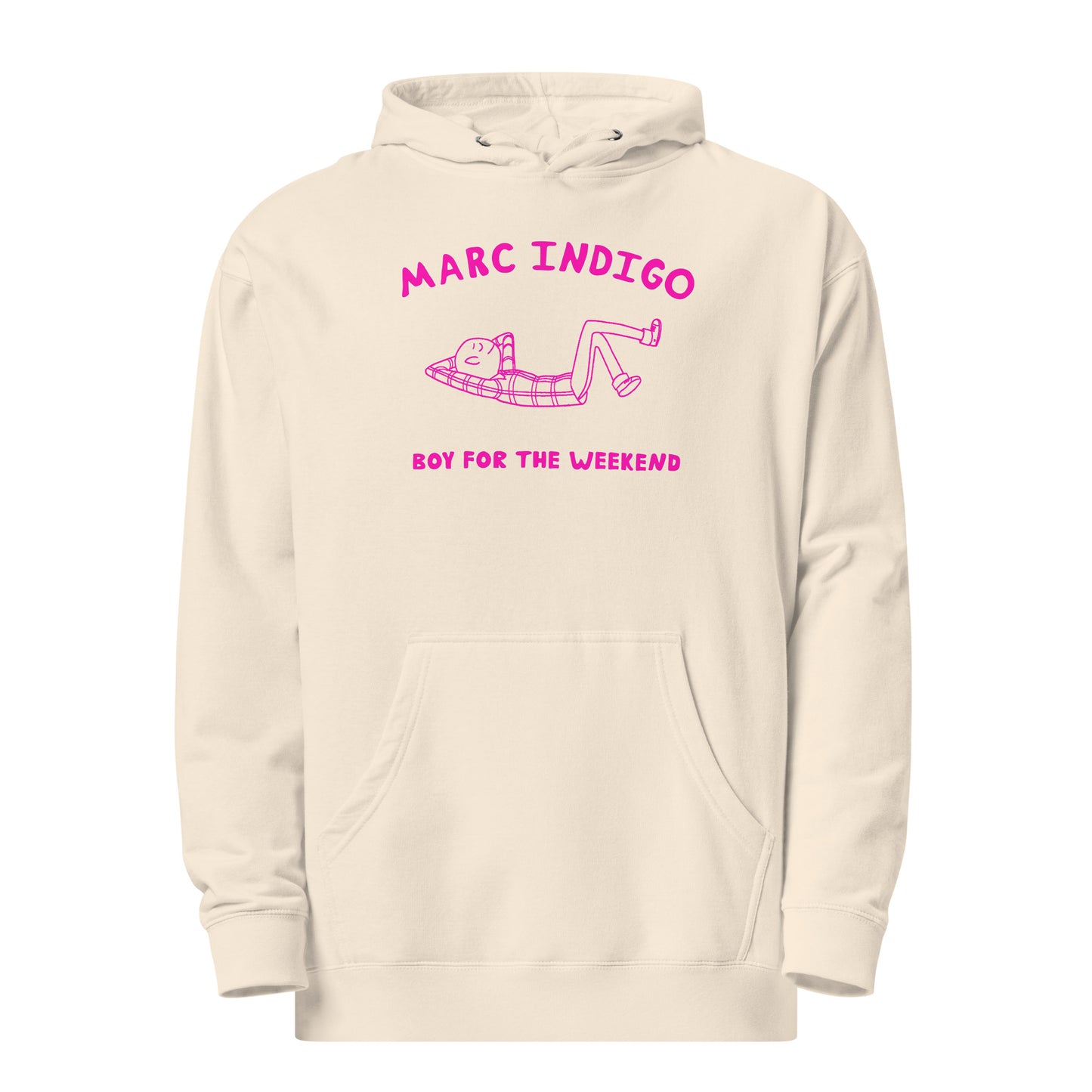 Boy For The Weekend Hoodie (Pink Text)