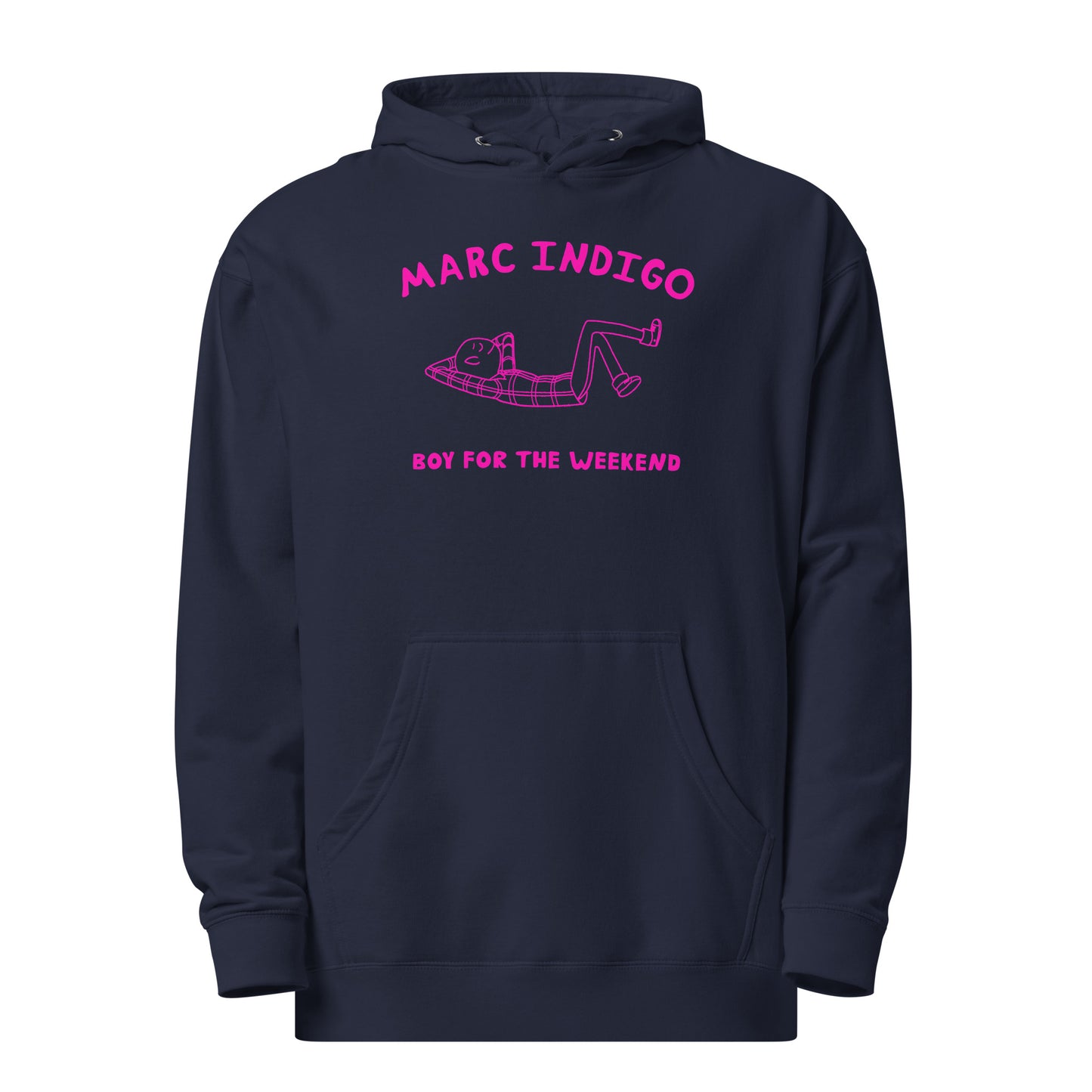 Boy For The Weekend Hoodie (Pink Text)