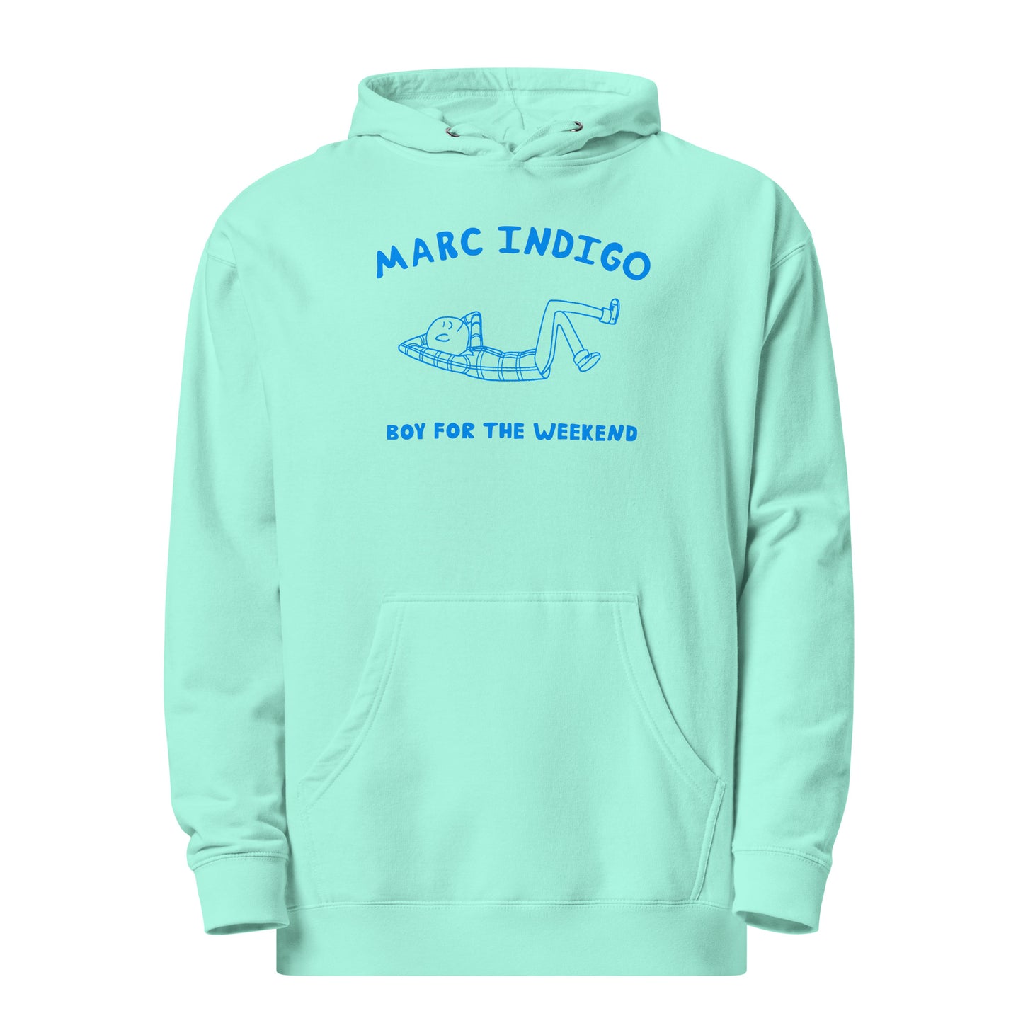 Boy For The Weekend Hoodie (Blue Text)