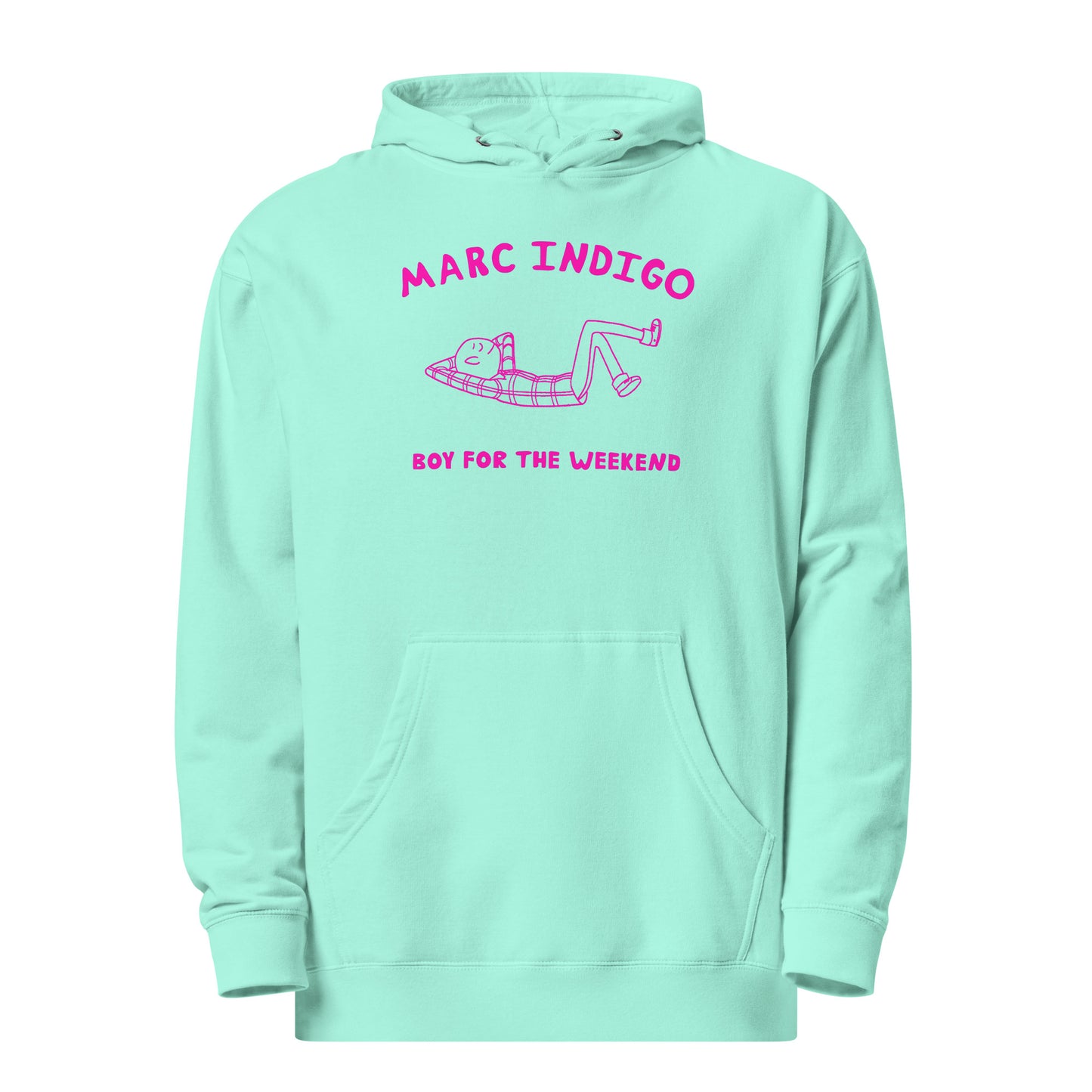 Boy For The Weekend Hoodie (Pink Text)