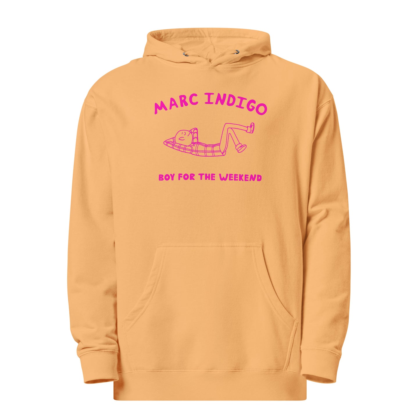 Boy For The Weekend Hoodie (Pink Text)