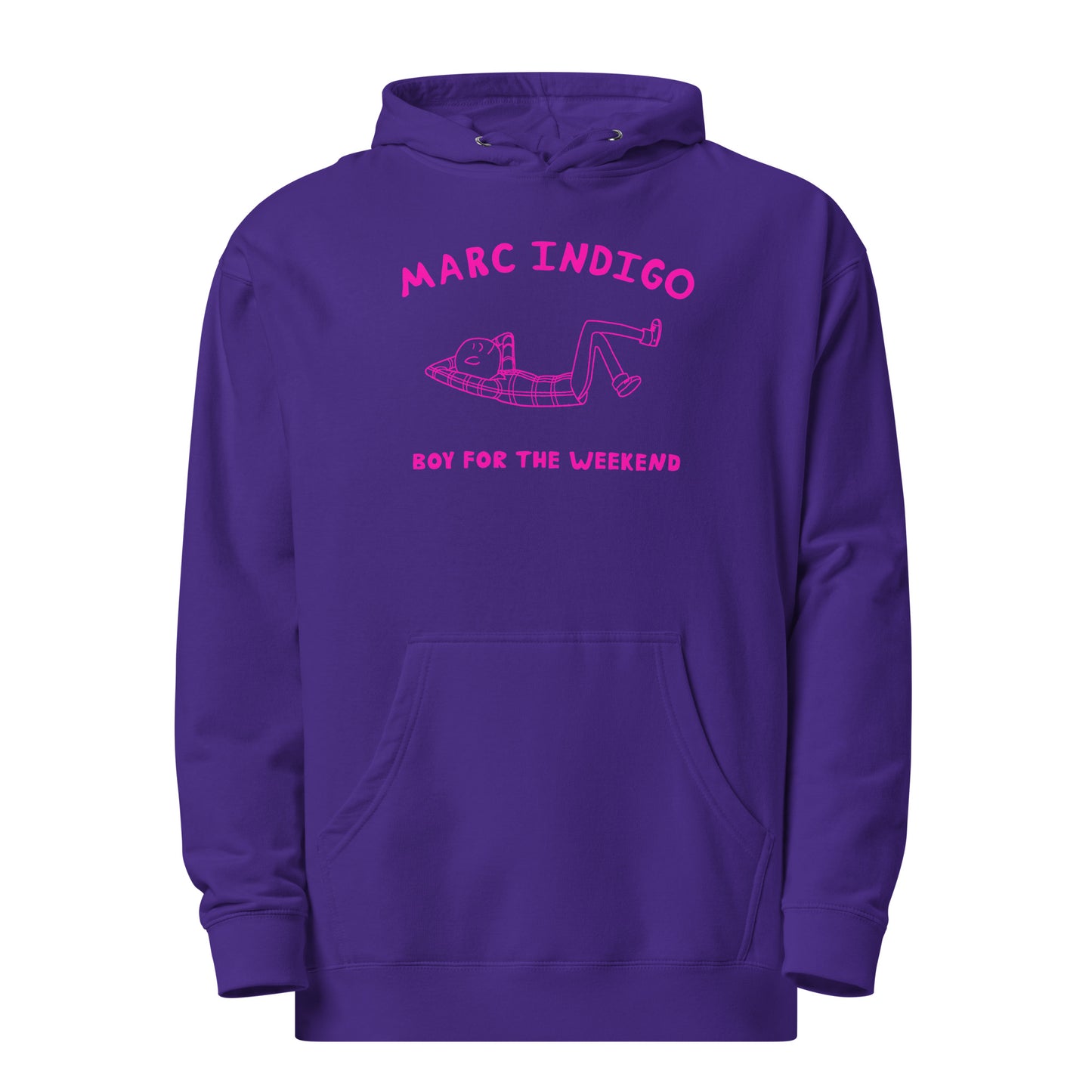 Boy For The Weekend Hoodie (Pink Text)